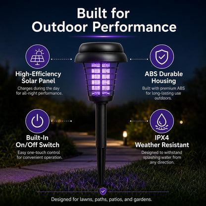🔥 Solar Mosquito Zapper Light – Outdoor Garden Stake Lamp, UV Insect Killer