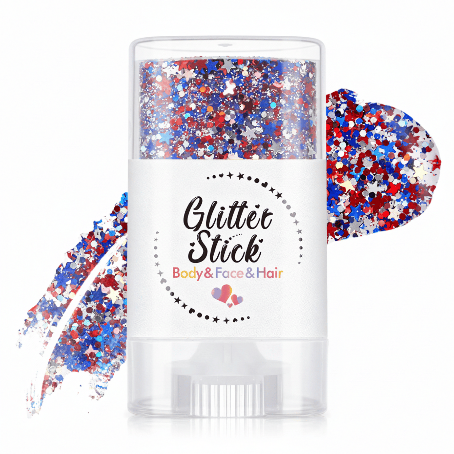 🦅4th of July Glitter Stick✨🔔Red, White & Blue Body & Hair Sparkle
