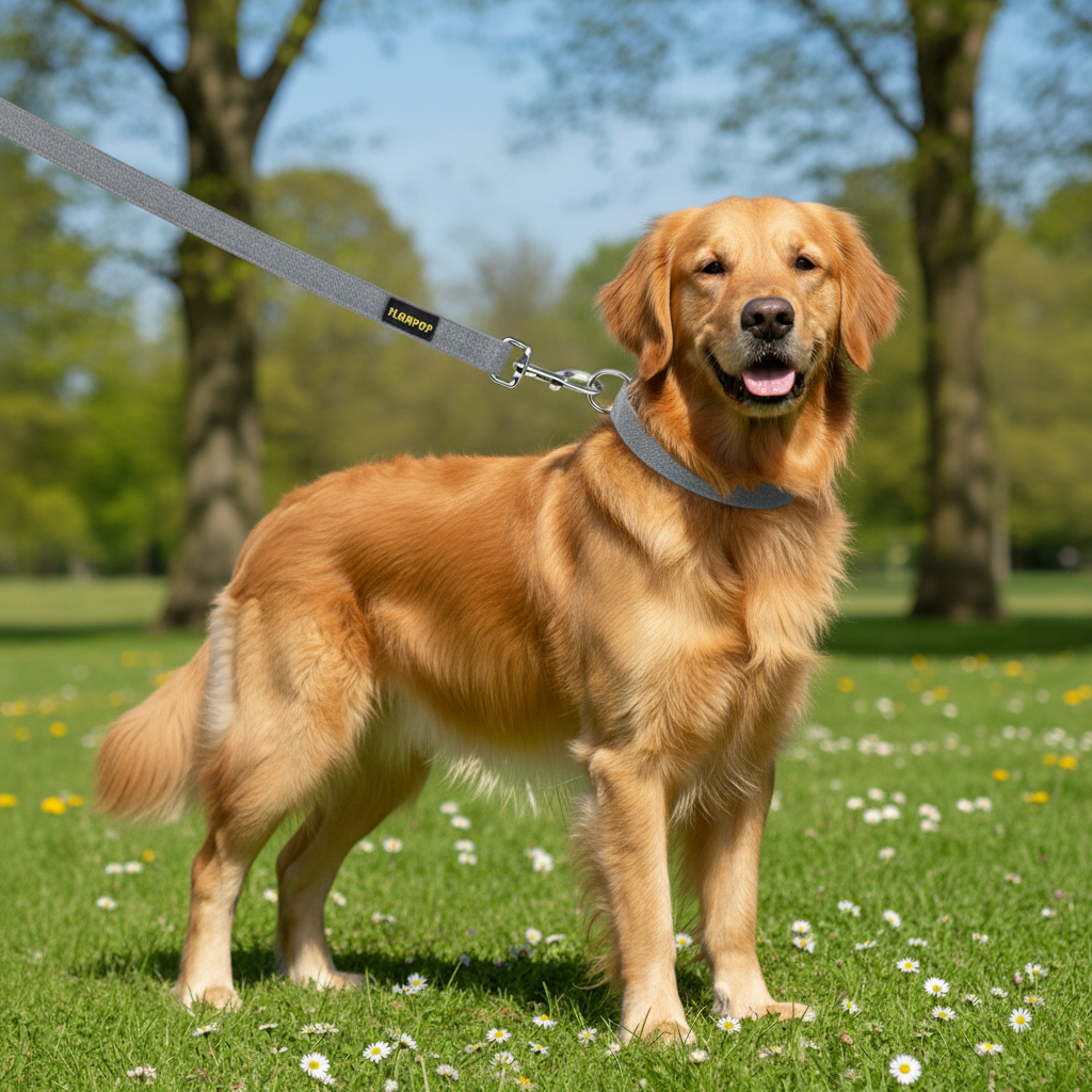 Sustainable Cotton Hemp Dog Collar & Leash Set