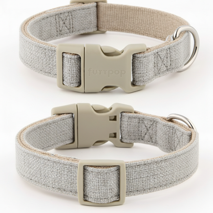 Sustainable Cotton Hemp Dog Collar & Leash Set