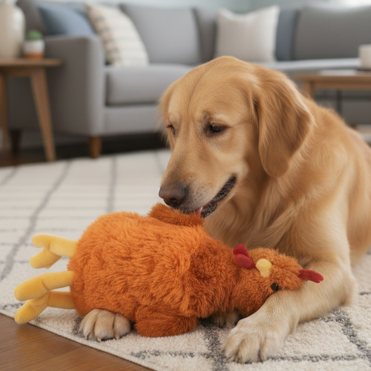 FurrPop Plush Chicken Dog Toy