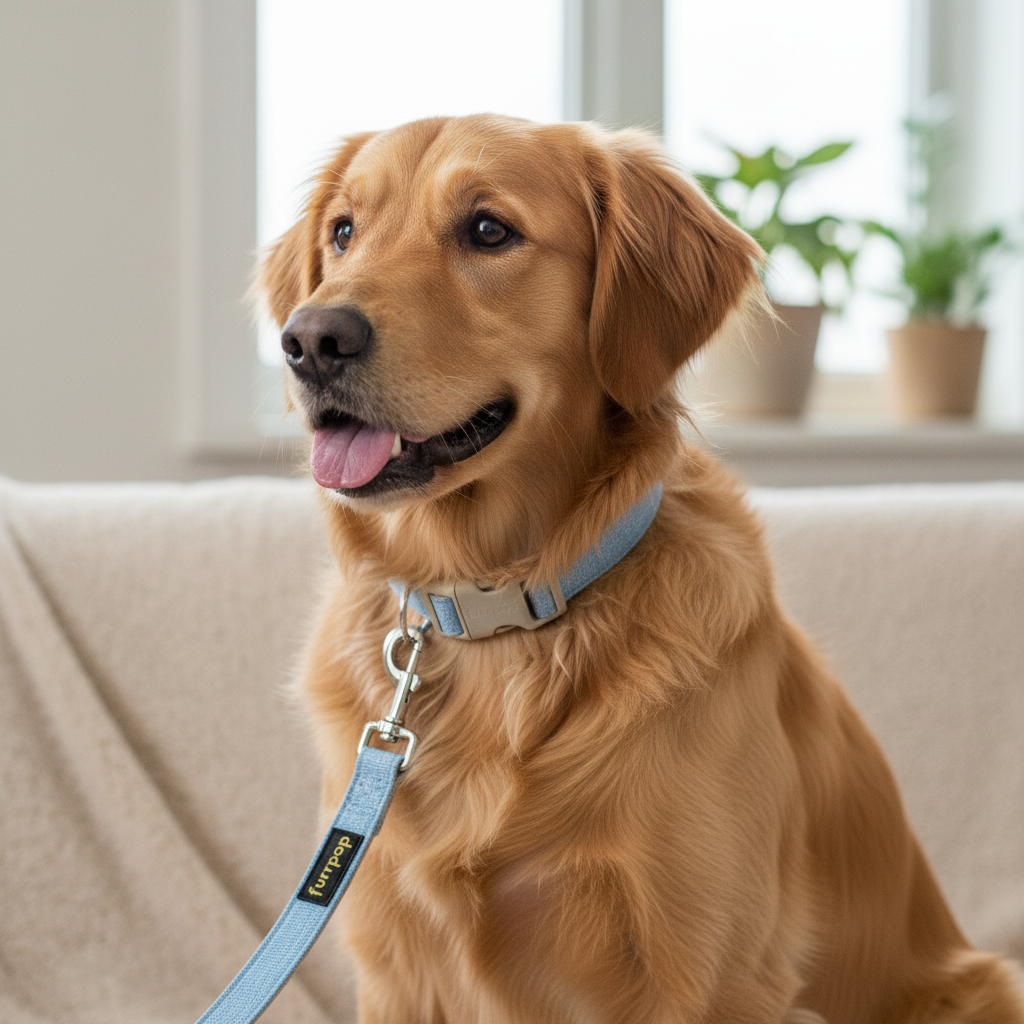 Sustainable Cotton Hemp Dog Collar & Leash Set