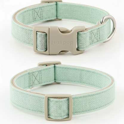 Sustainable Cotton Hemp Dog Collar & Leash Set