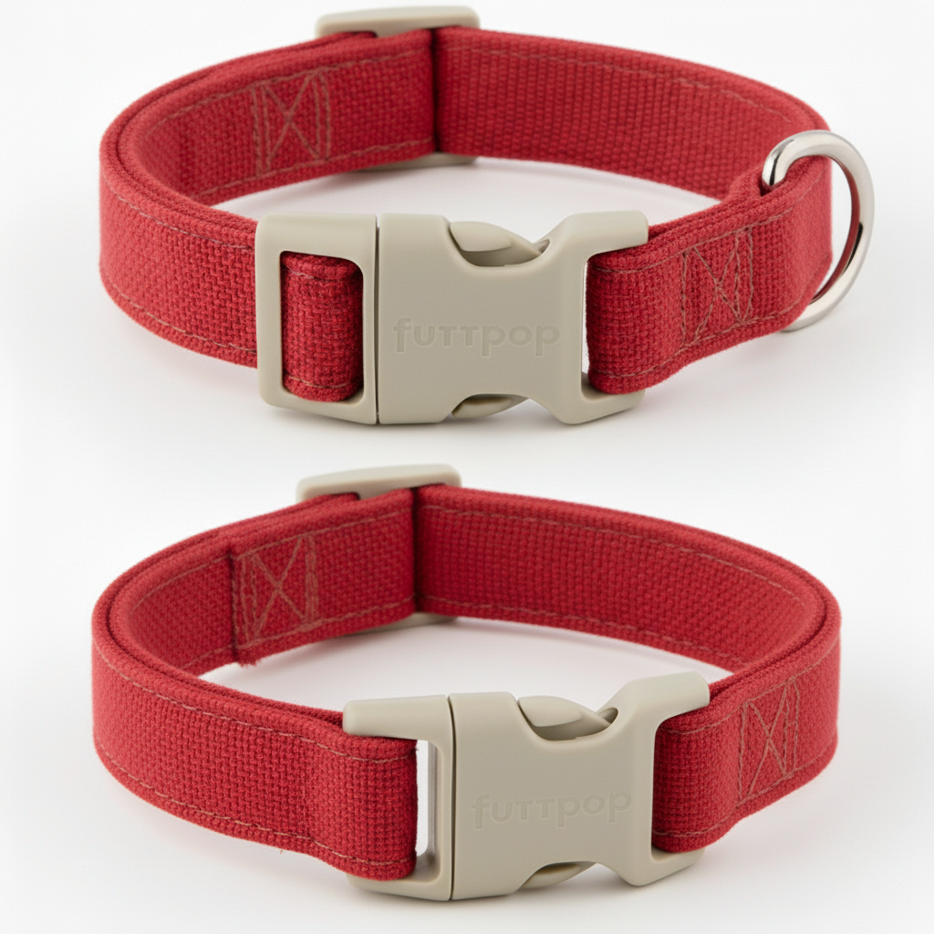 Sustainable Cotton Hemp Dog Collar & Leash Set