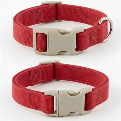 Sustainable Cotton Hemp Dog Collar & Leash Set