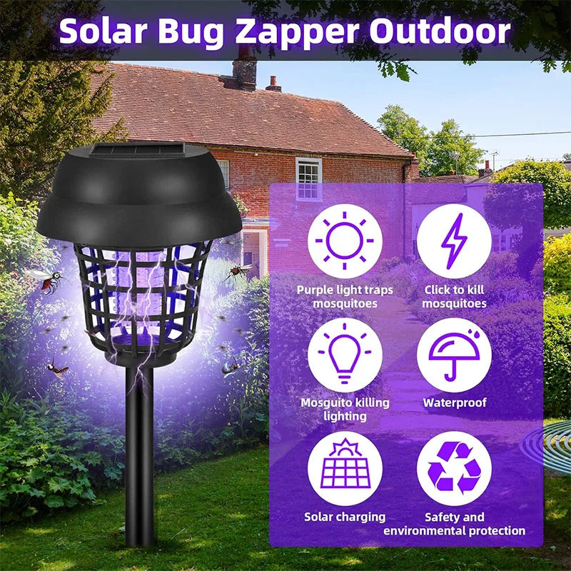 🔥 Solar Mosquito Zapper Light – Outdoor Garden Stake Lamp, UV Insect Killer