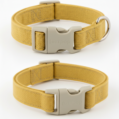 Sustainable Cotton Hemp Dog Collar & Leash Set