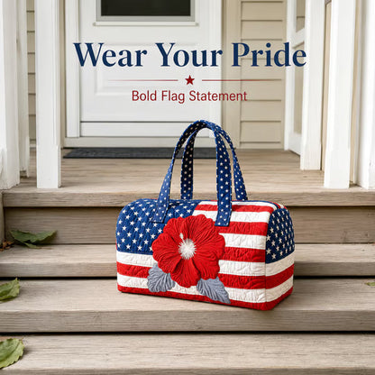 🔥HOT SALE 49% OFF🔥 Floral American Flag Travel Duffel