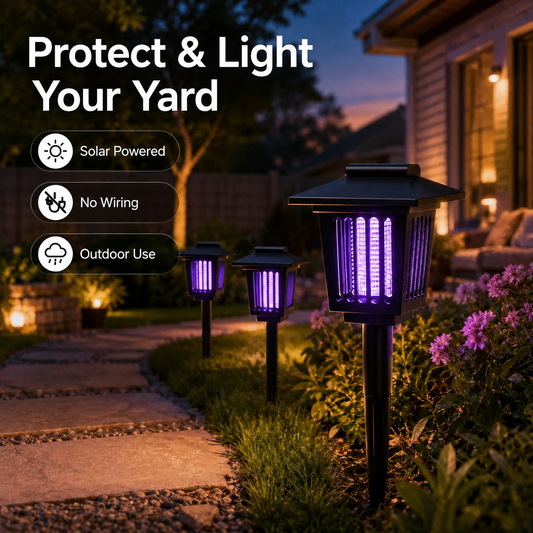 🔥 Solar Mosquito Zapper Light – Outdoor Garden Stake Lamp, UV Insect Killer