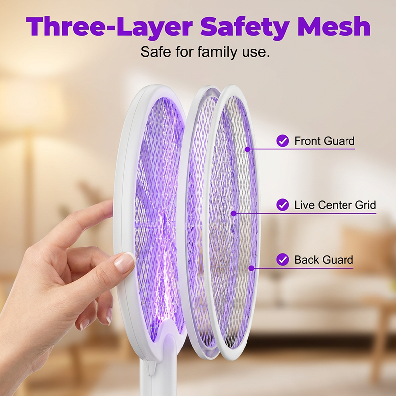 ✨3-in-1 Foldable Electric Mosquito Racket